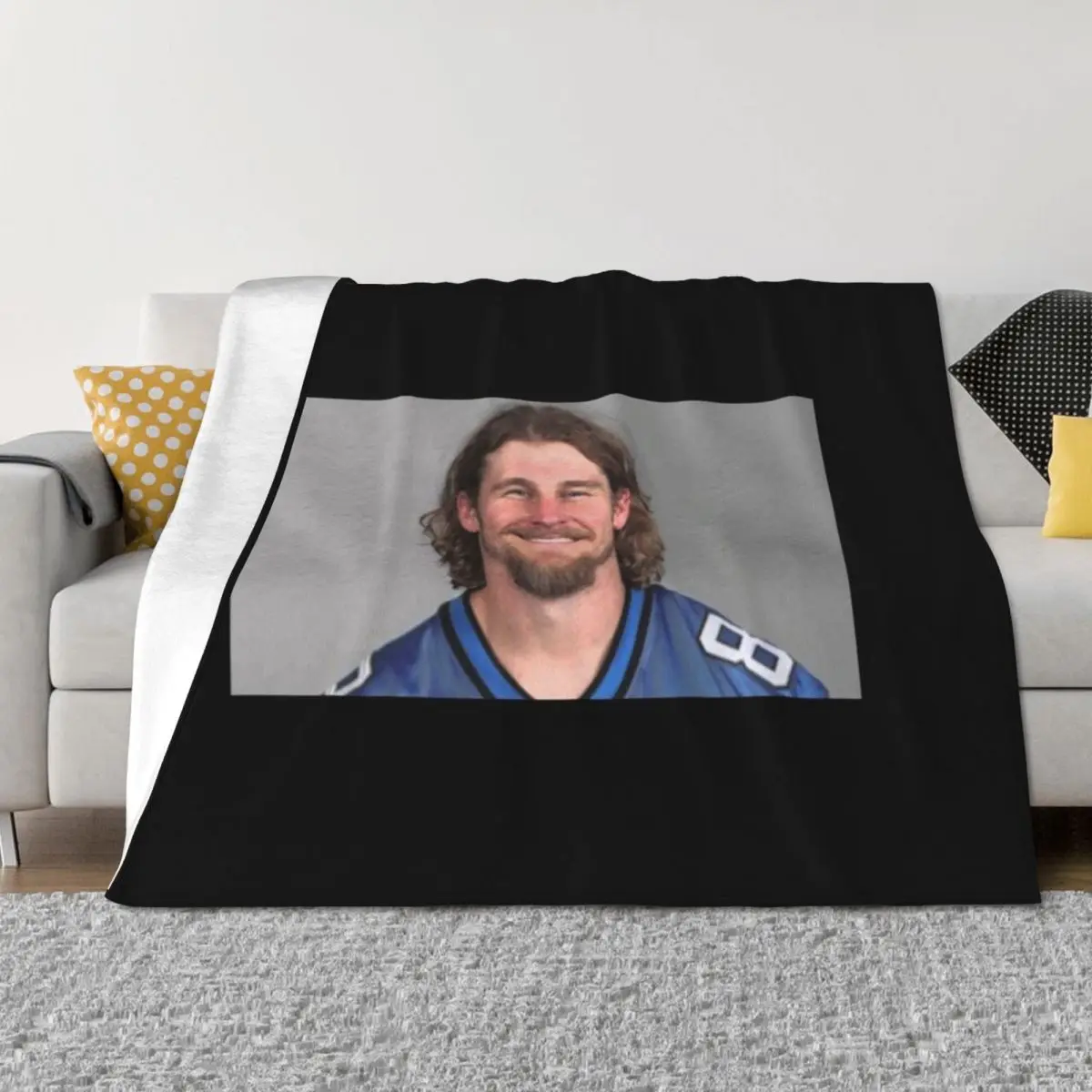 

dan campbell Sticker Throw Blanket Travel Soft Loose Single Blankets