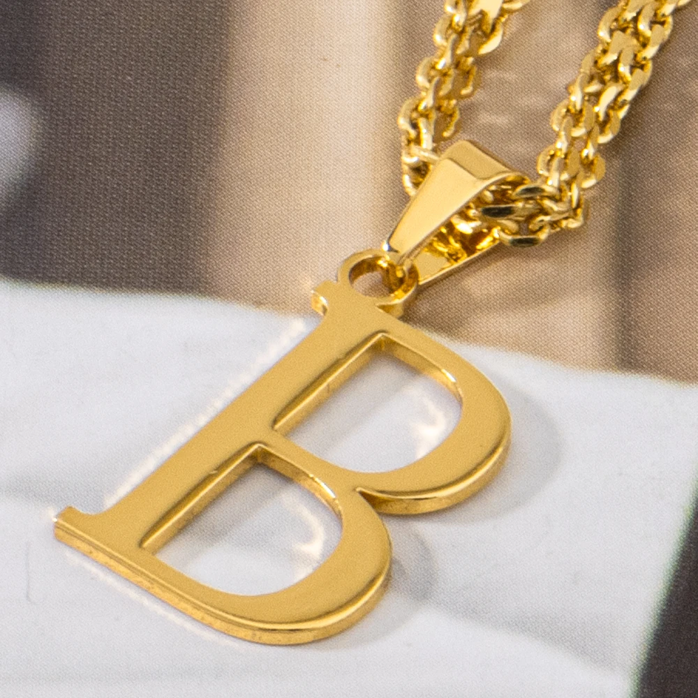 رسائل الفولاذ المقاوم للصدأ قطع الأبجدية قلادة DIY بها بنفسك امرأة قلادة السيدات مجوهرات اكسسوارات بالجملة دروبشيبينغ #6