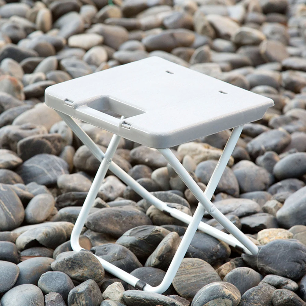

Stool Portable Compact Foldable Chair For Train Stool Outdoor Camping Hiking Fishing Travel Train Use Grey