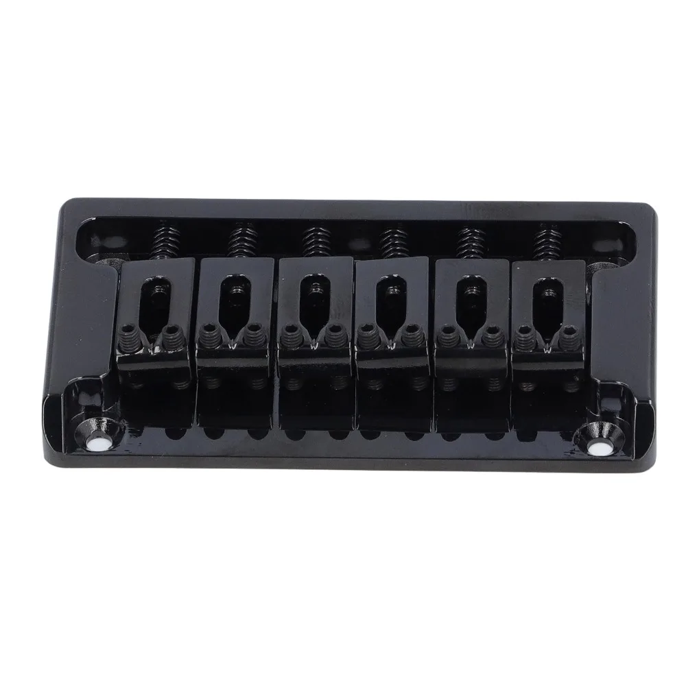 Zinc Alloy Electric Guitar Bridge 52.5mm Width Black/Silver/Golden Fixed Hardtail Bridge Enhanced Tuning Stability