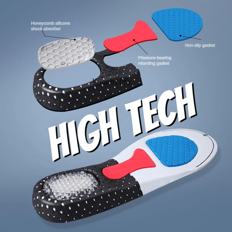 Sweat Absorbing Breathable Cushioned Military Training Insole Shock Absorption EVA Running Sports Insole Scalable Women Men