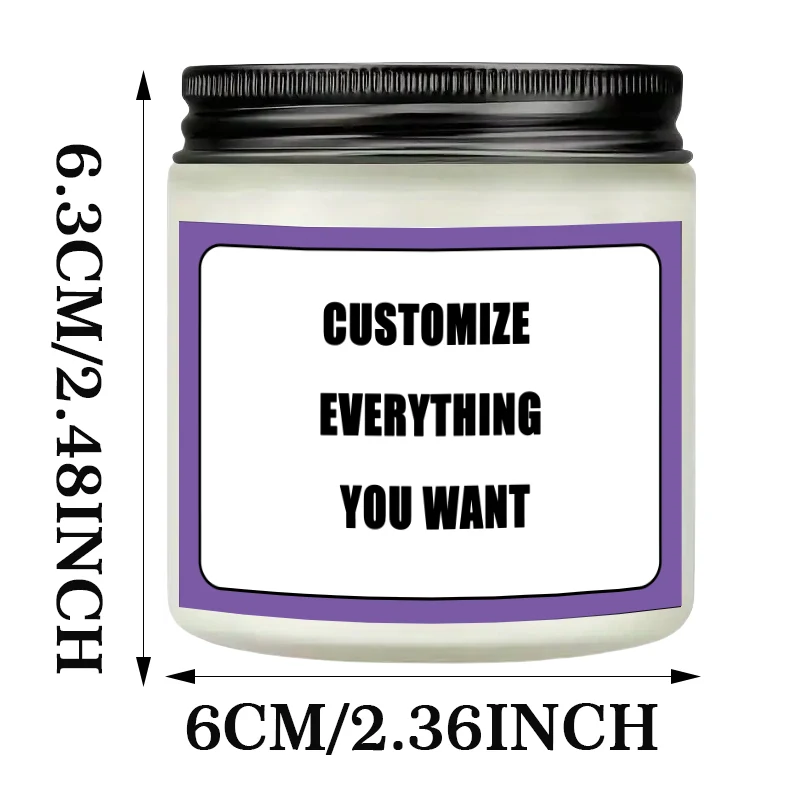 Customized scented candles, you can customize everything, are the best choice for giving as gifts,Lavender scents,3.3 Ounce