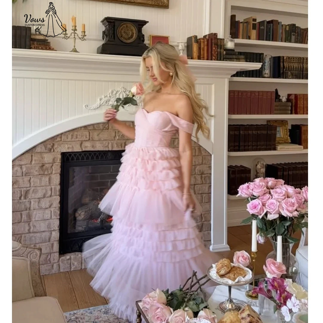 Vows Custom Made Elegant Evening Party Dresses for Women Evening Dress Woman Candle Ball Gown Dress Line A Embroidered Yarn Prom