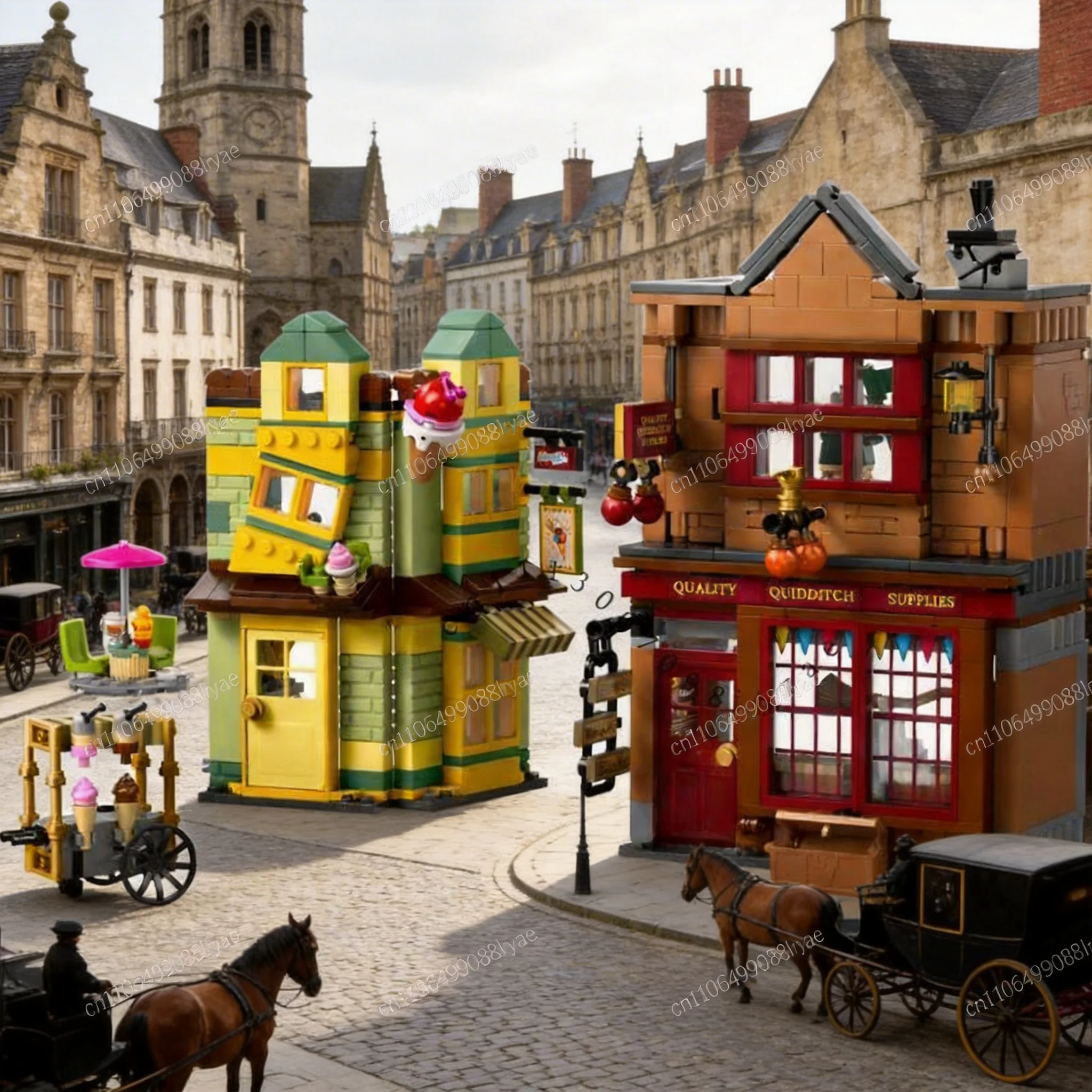 

Набор из 795 деталей MOC99932L: Бутик для квиддича и магазин мороженого. Волшебная игрушка-копия. Подарок для взрослых на день рождения или Рождество.