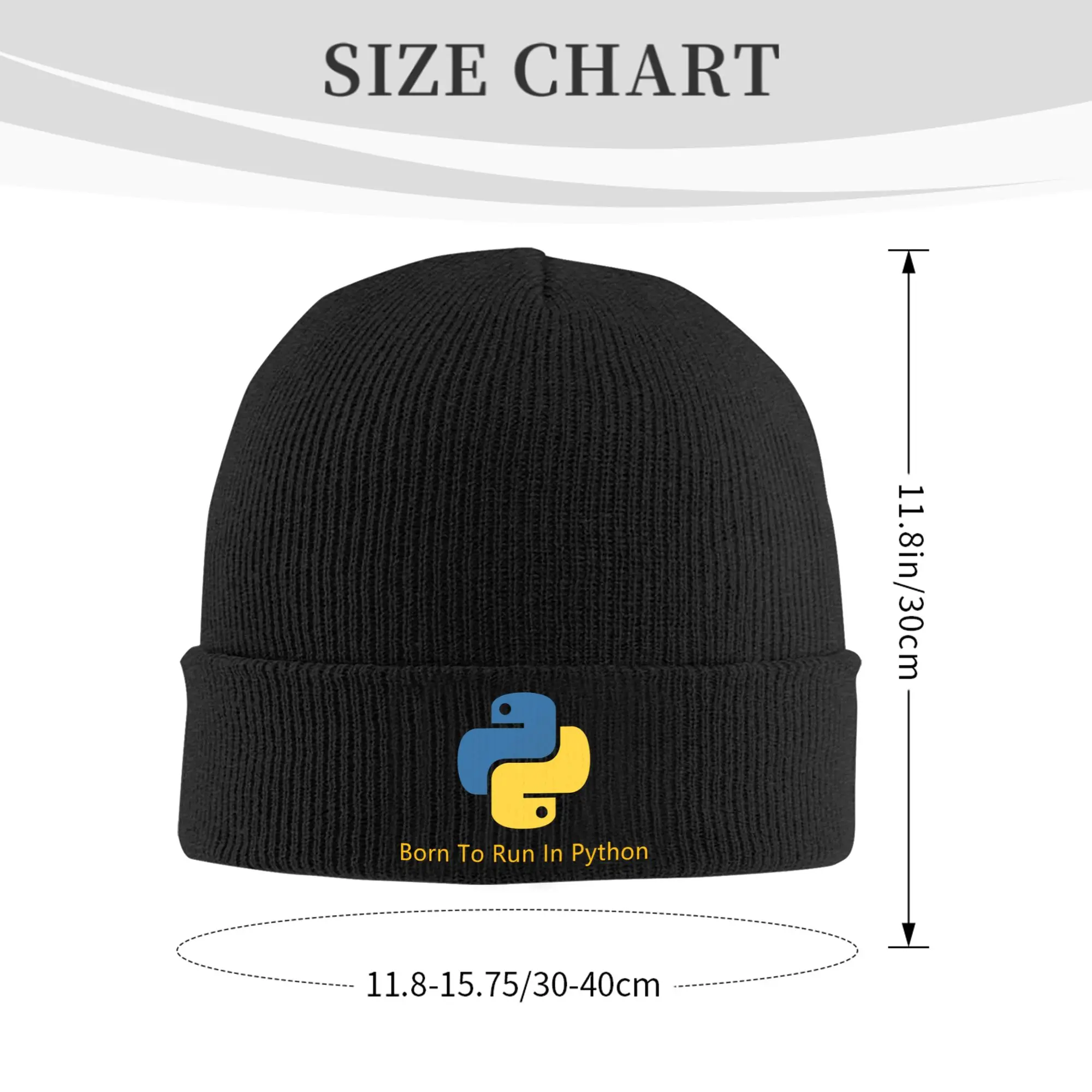 Born To Run In Python Skullies Beanies Caps Winter Warm Knitting Hat Adult Programmer Computer Developer Bonnet Hats Ski Cap
