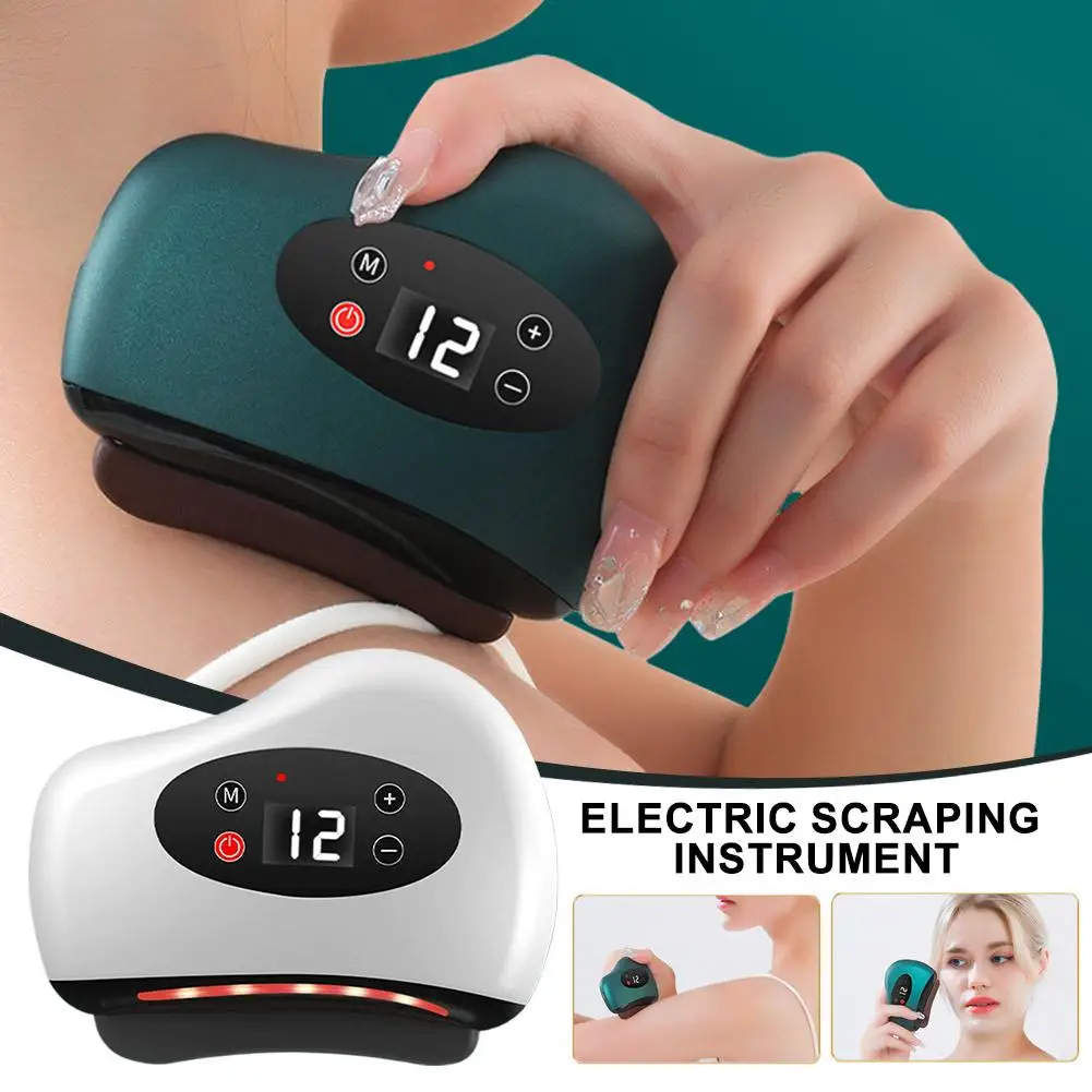 

Smart Electric Guasha Relieve Fatigue Physiotherapy Heat Scraping Body Cupping Gua Tool Massager Therapy Sha I4B3