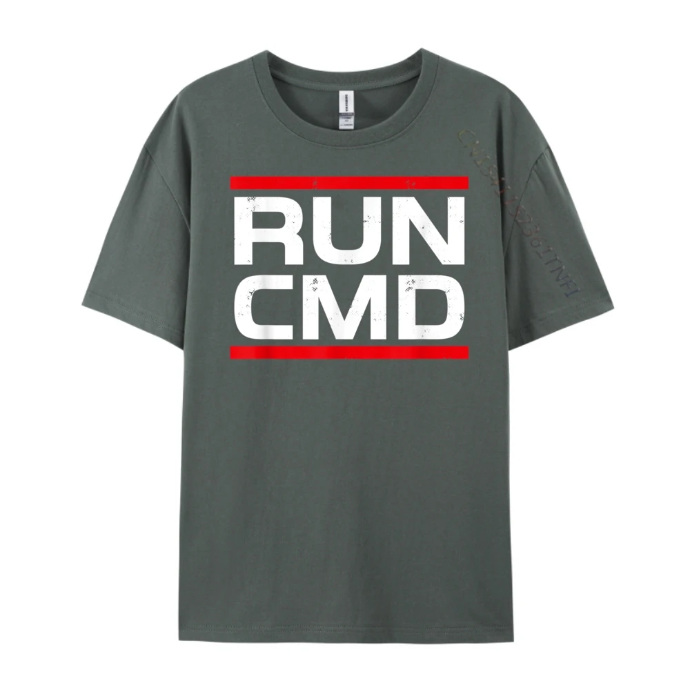 عالم الكمبيوتر تشغيل Cmd مبرمج هدية مضحك قمصان قمصان للرجال عيد الفصح الرسم القطن قصير الأكمام