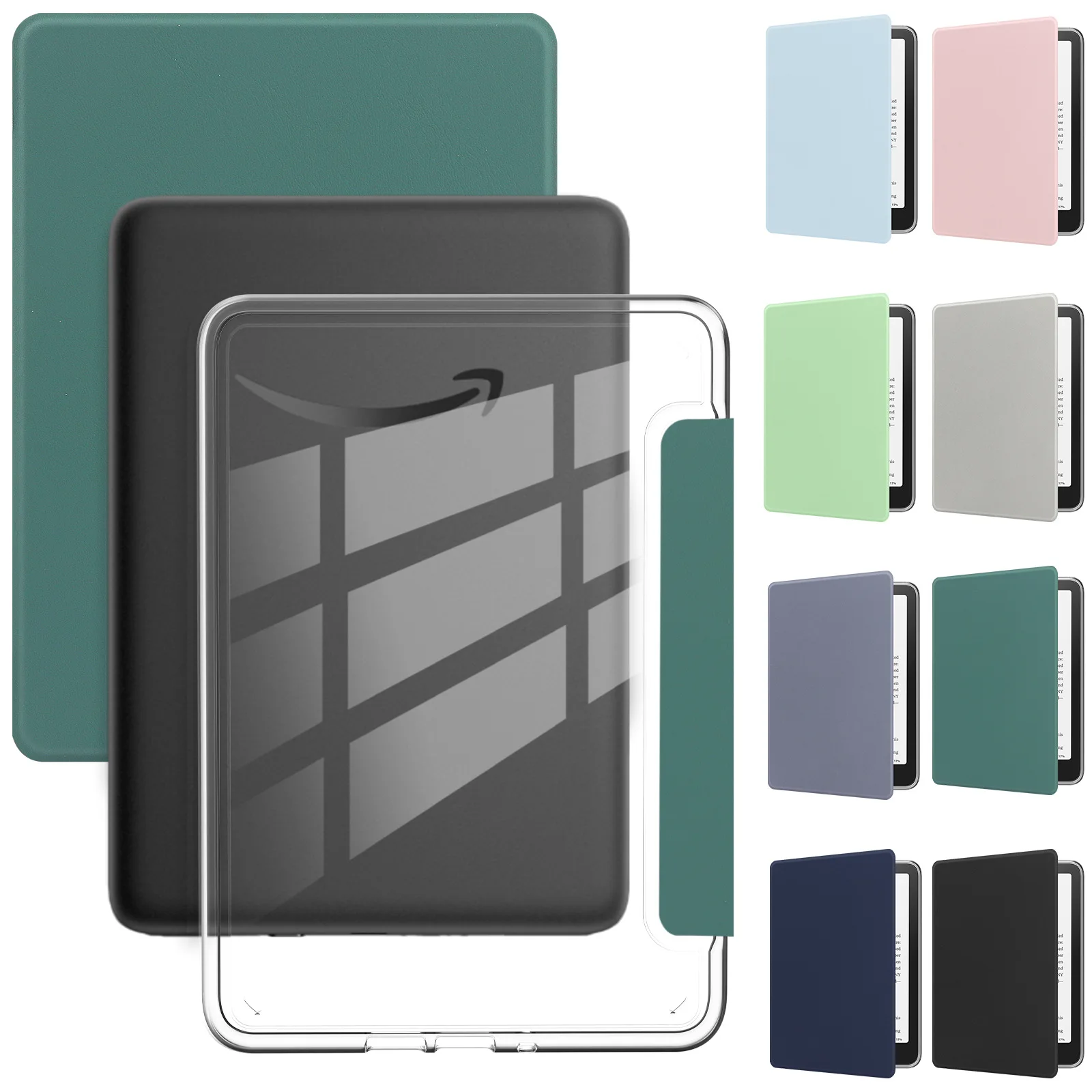 For Kindle Paperwhite 7/6/5th Gen Case + Screen Protector 6" Clear Acrylic Auto Sleep Cover Paperwhite 3/2/1 DP75SDI/EY21 Funda