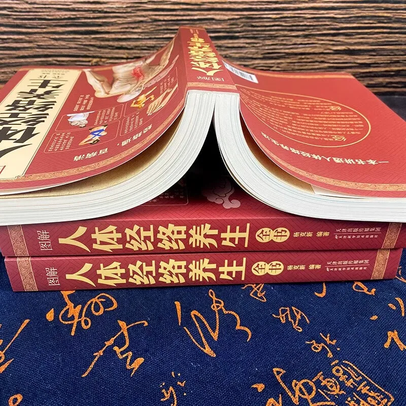 Health and wellness guide book，Complete book on health maintenance with diagrams of human body meridians - Image 3