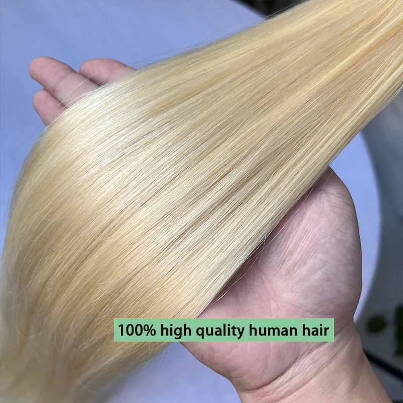 Color 613 Blonde Bone Straight Hair Bundles Double Weft Vietnamese Raw Virgin 100% Human Hair Extension 10-30Inch Full Head