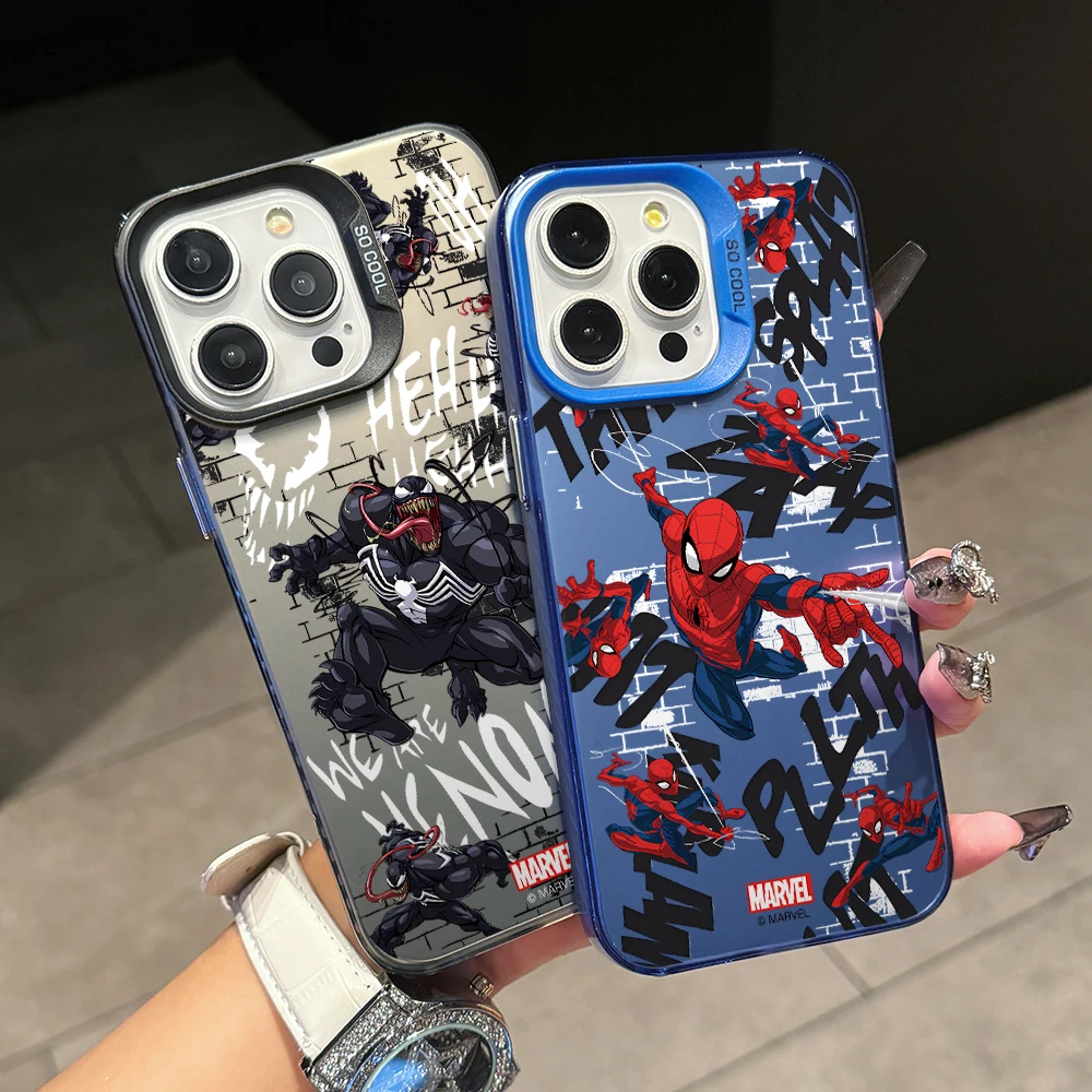 Venom Spider-Man Phone Case for Xiaomi Mi 13T 12T 11 Lite Poco X5 X3 NFC F4 F3 GT M3 Pro 4G 5G Matte Colorful Silver Hard Cover