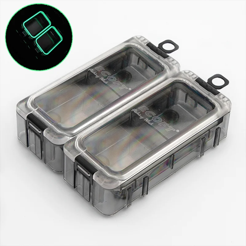 T 2pcs/set Plastic Box Magical Fishing Boxes Luminous Waterproof Multifunctional Fishing Lure Tackle Accessories Boxes V92