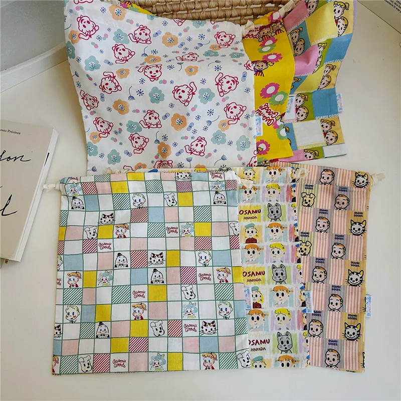 

Wholesale Printed cotton drawstring bags, travel storage bags, daily storage bags, classified cloth bags, cartoon storage bags