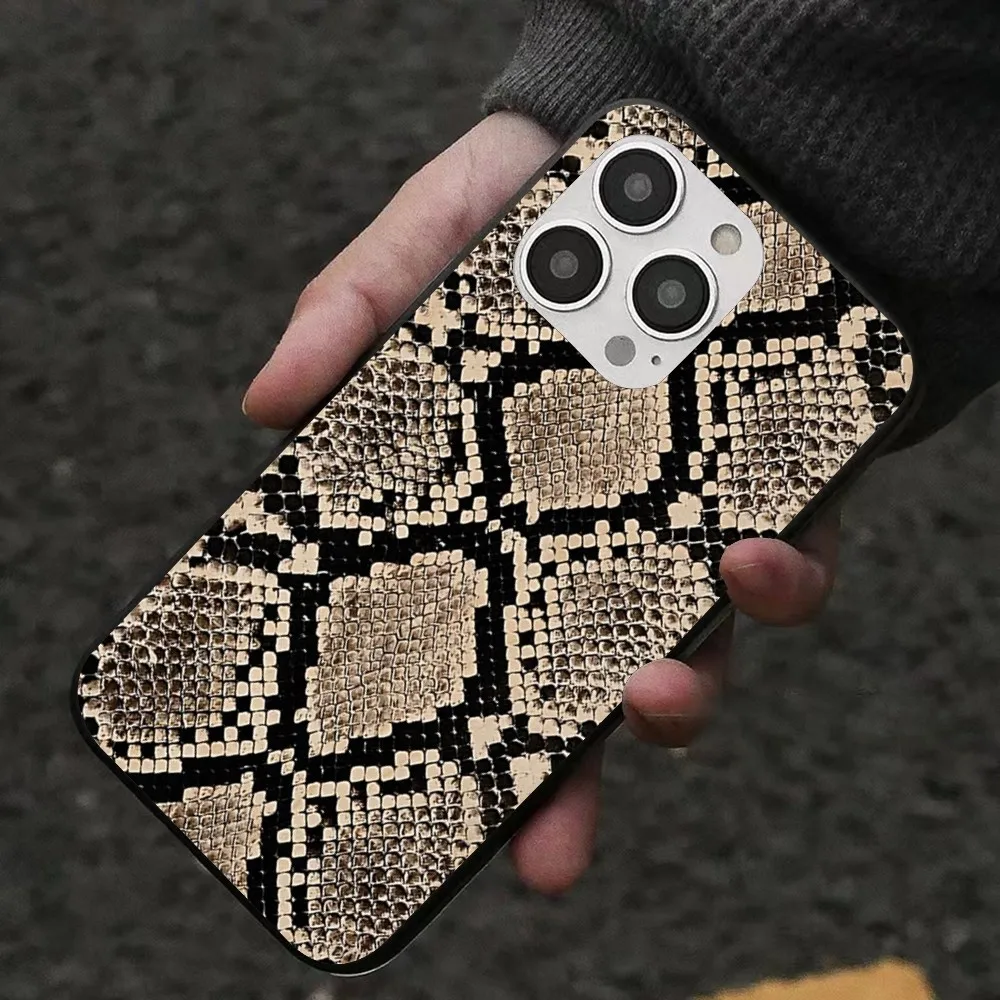 Snake Skin Phone Case For Iphone 15 11 13 14 Pro Max 7 8 Plus X Xr Xs Max Se2020 12mini Cover Case