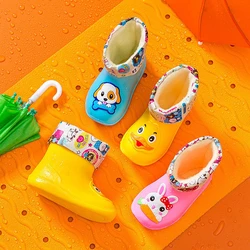 Rain Boots For Children Boys and Girls Cute Cartoon Animals Waterproof Baby anti-Skid Rubber Water Boots Children's Rubber Boots