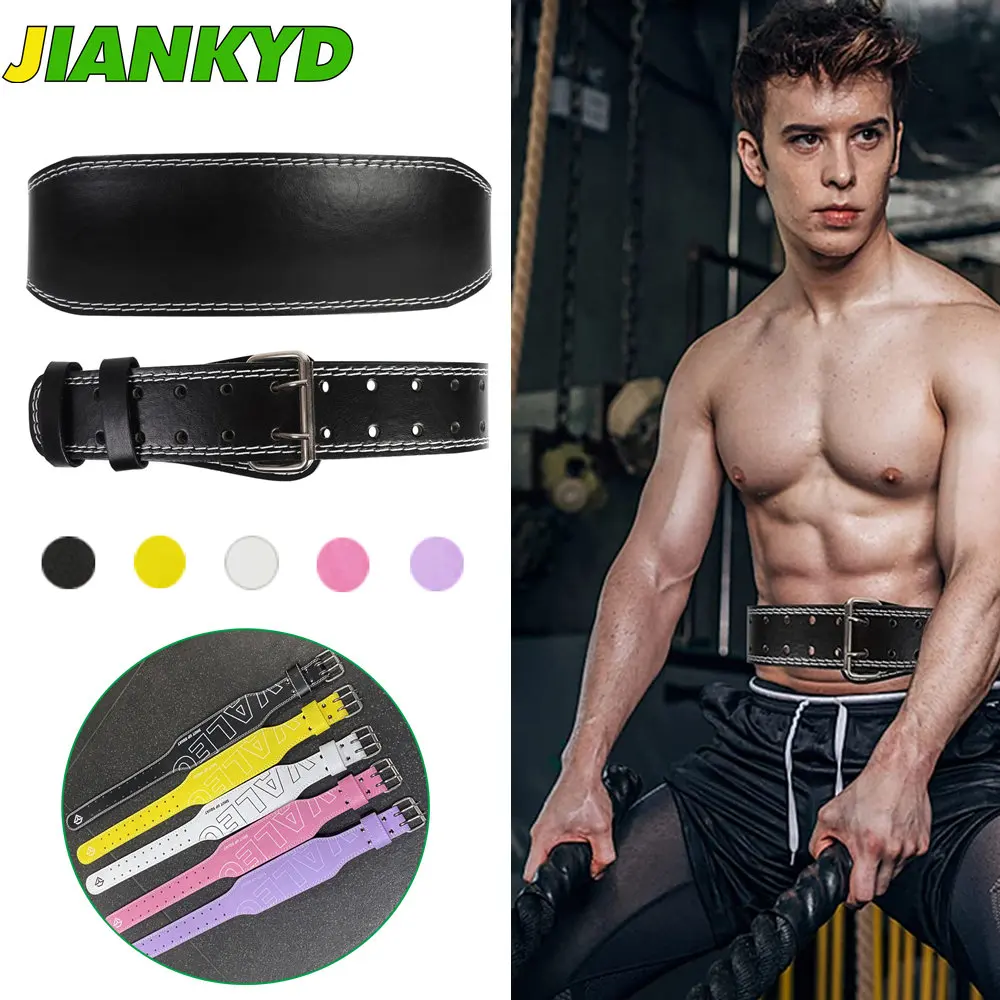 

JIANKYD Weight Lifting Belt - UV Leather Gym Belts for Weightlifting, Powerlifting, Strength Training, Squat or Deadlift Workout