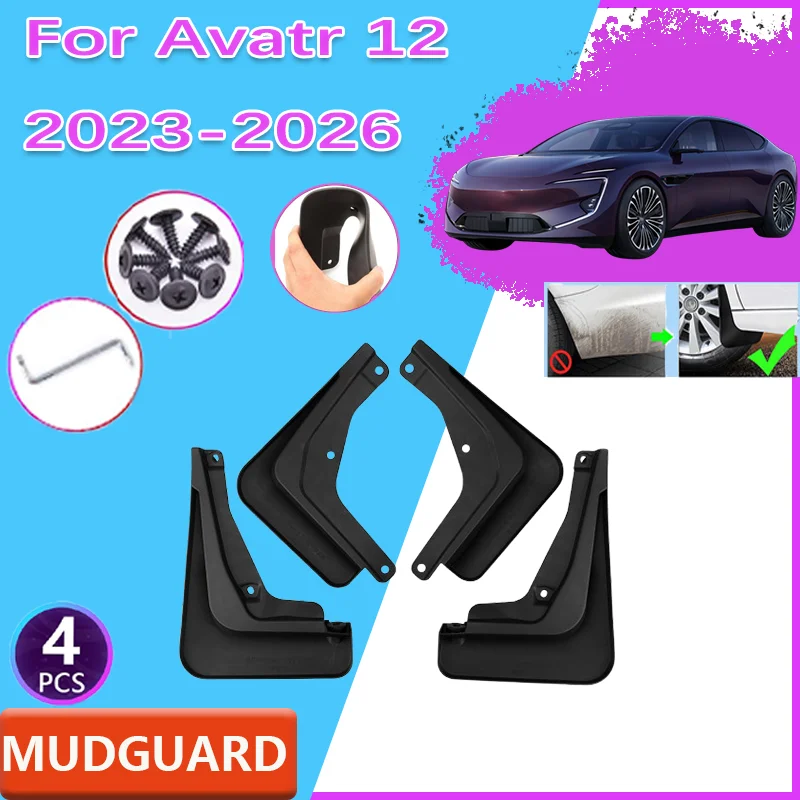 Mud Flaps For Avatr 12 EV Accessories 2023 2024 2025 2026 Mudguard Front Rear Fender Splash External Protectors Guards Body Kit