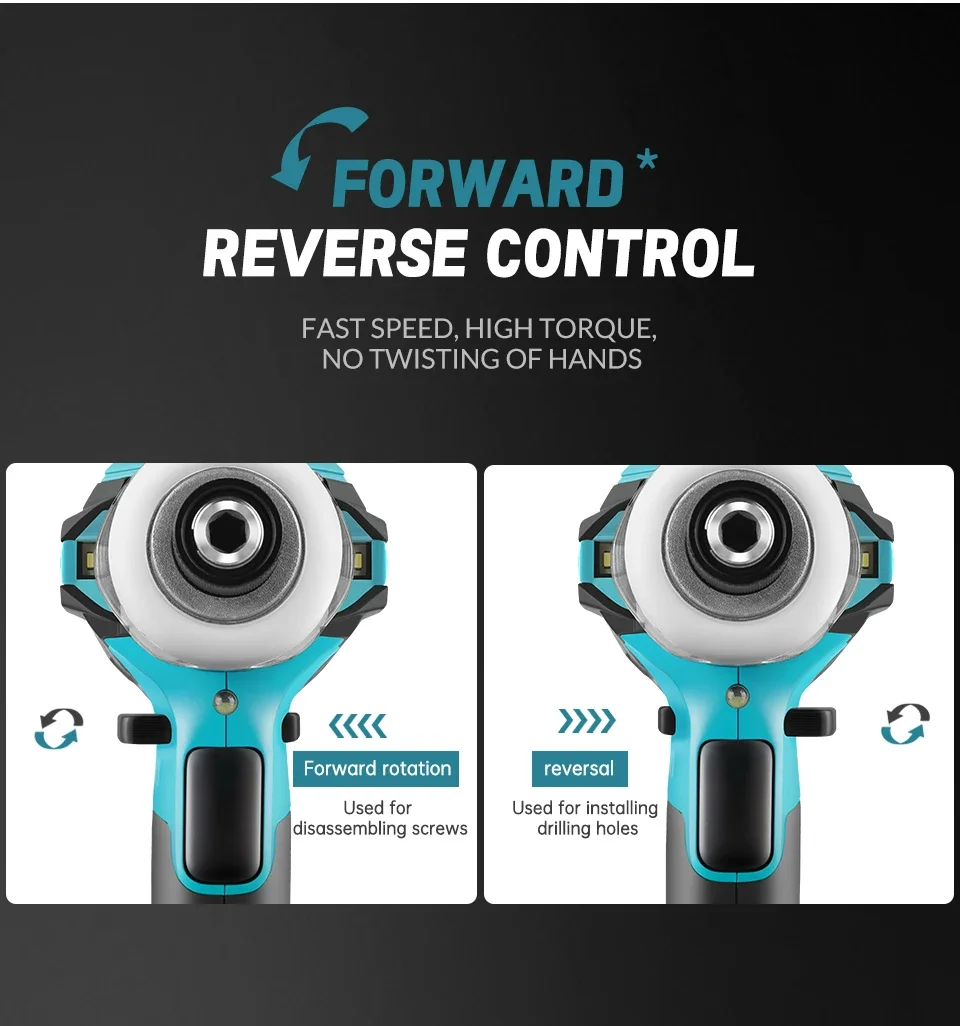 SuperPan171人間工学グリップコードレスドライバードリル18V 6Aバッテリーブラシレス高トルクインパクト電動スクリュードライバー可変速