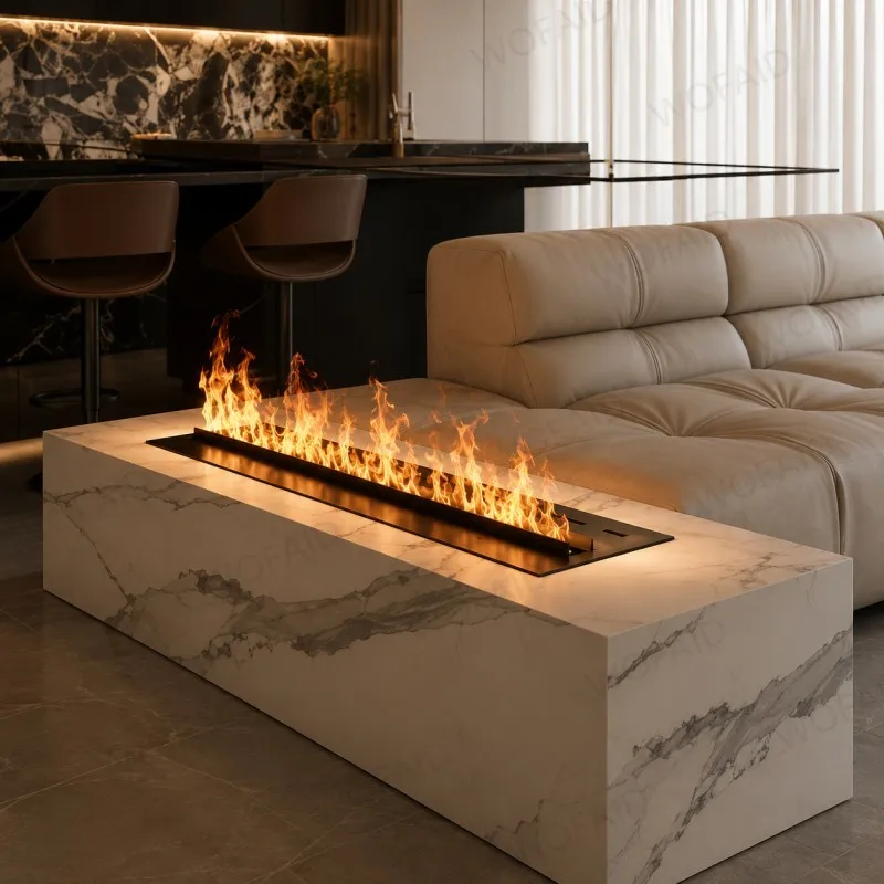 WOFAID 3D Water Vapor Electric Fireplace камин 6L Large Tank 20H Runtime Smart APP Control Colorful Mist Flame Crackling Sound