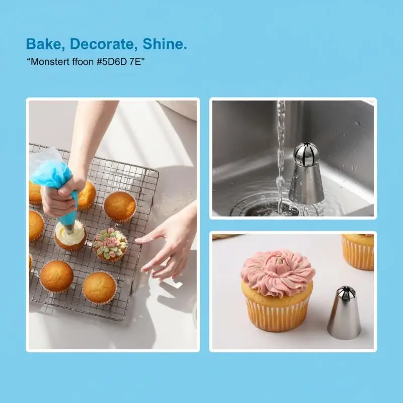 

Cake Nozzles Set 3 6 9PCS Piping Tips Kit For Professional DIY Cake Cookie Cupcake Birthday Celebrations