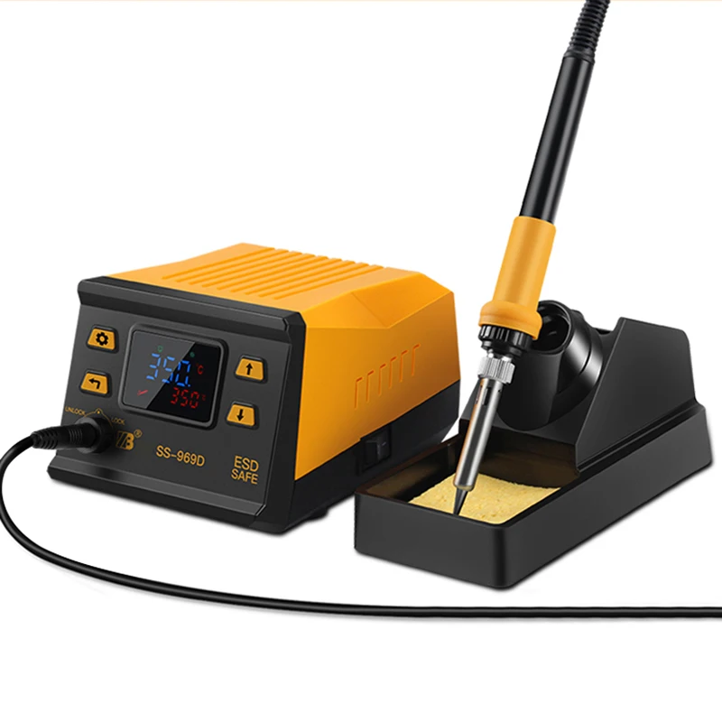 SS-969A 75W Intelligent Thermostatic Rework Solder Station 2 In 1 Repair Welding Tools LED Digital Display SMD Soldering Station