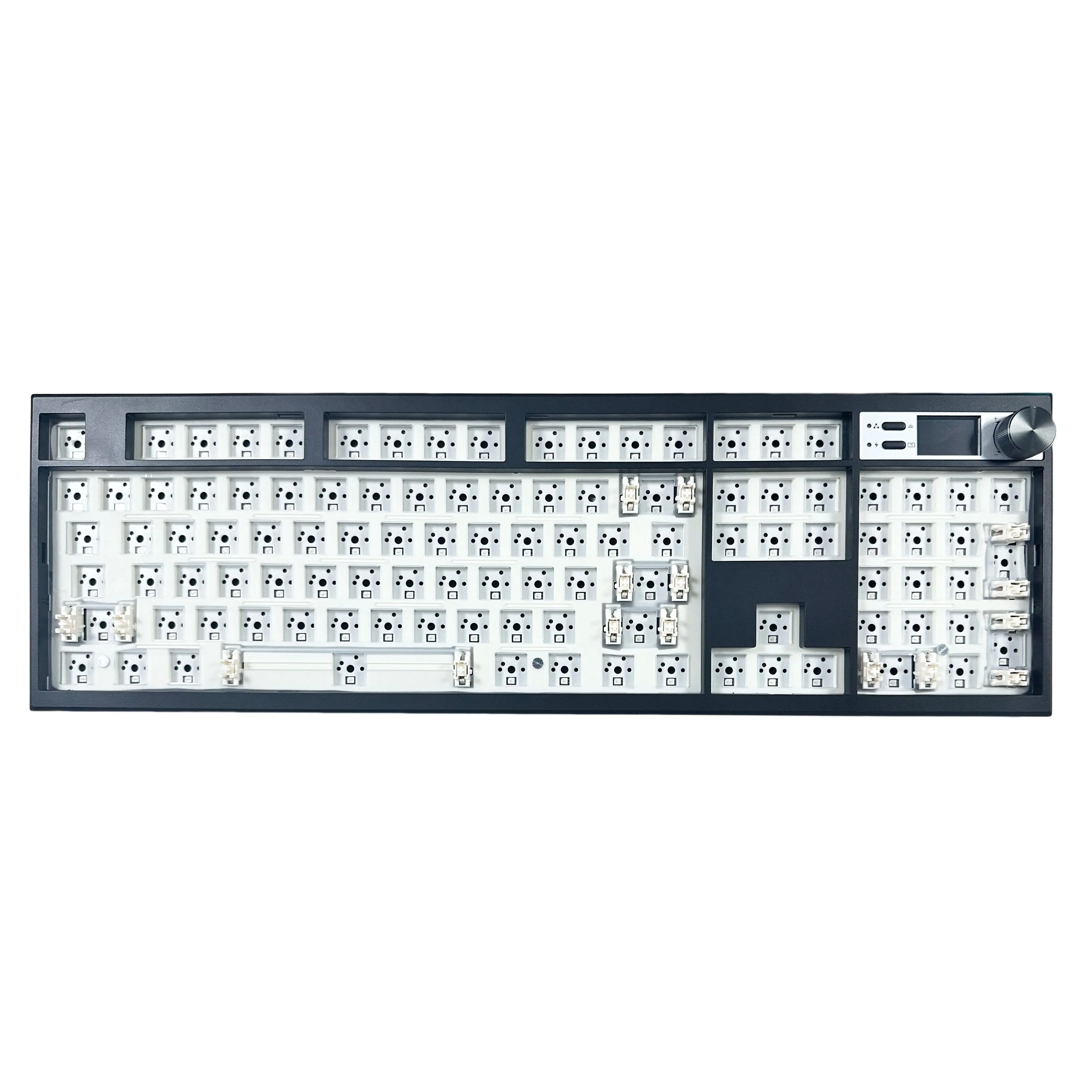 GMK104 Mechanical Keyboard Kit Three Mode Gaming Keyboard Hot Swap  Backlit Gasket Structure This VIA with display screen