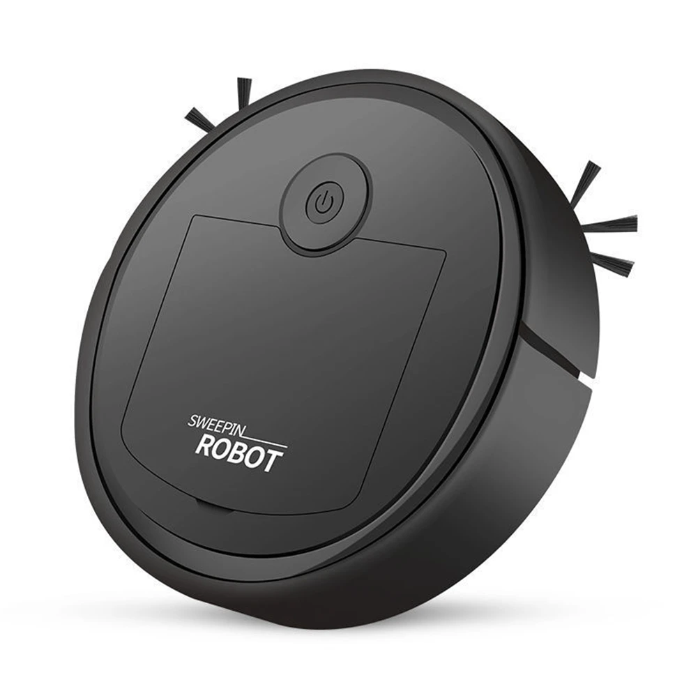 

Robotic Vacuum Intelligent Low Noise Floor Sweeper Dust Catcher Carpet Cleaner ,Black