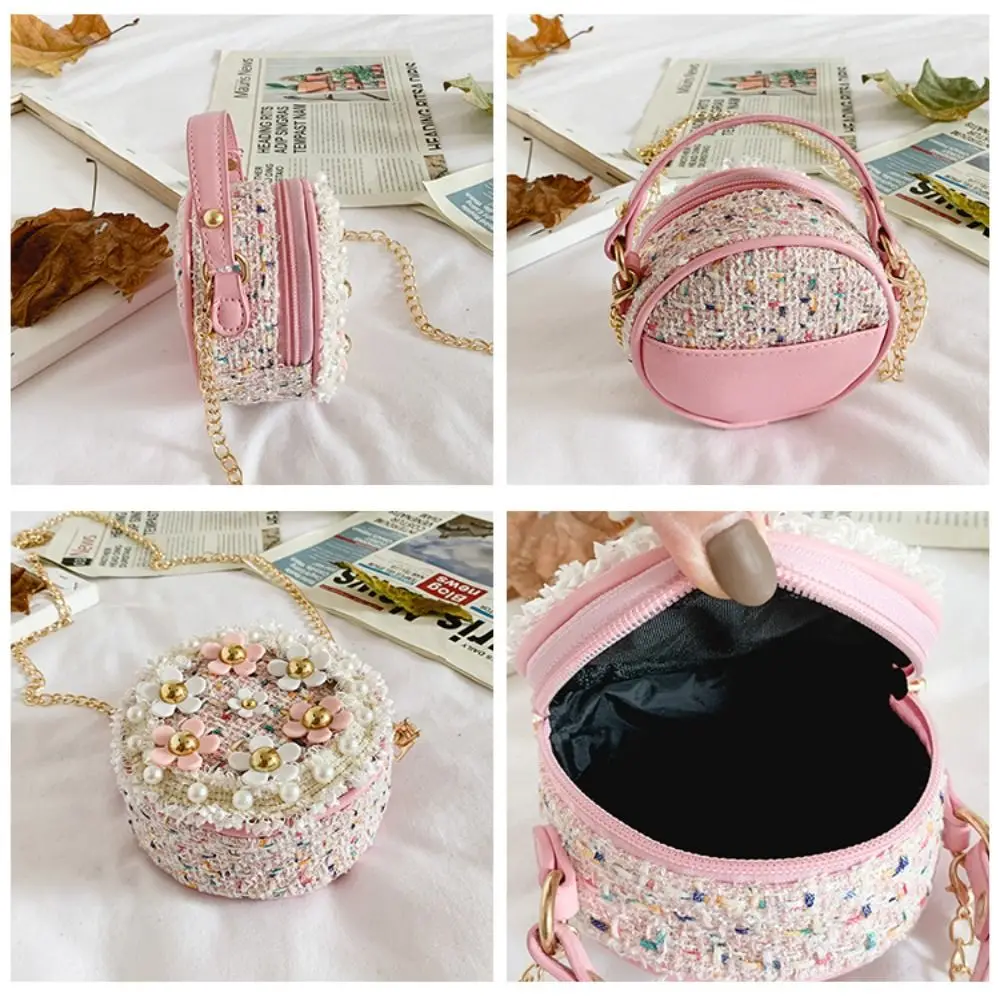 Kids Girls Bags Baby Girl Cotton Linen Small Square Mini Handbag Child Sling Bag Cute Crossbody Bag