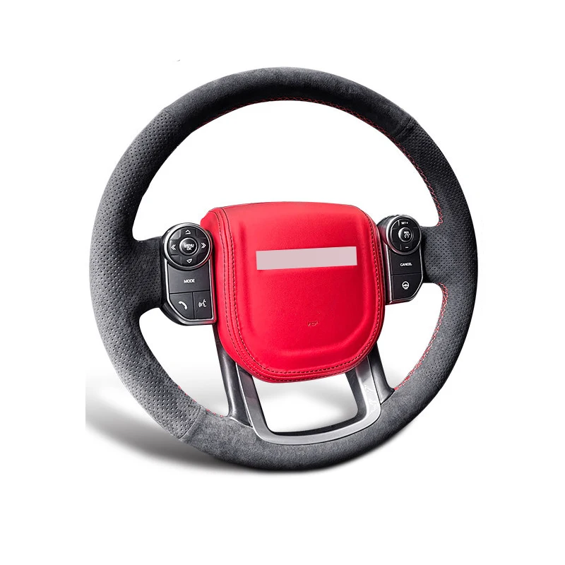 Genuine Leather Soft Suede Steering Wheel Cover Wrap for Land Rover Range Rover Sport / Velar / Evoque / Land Rover Discovery