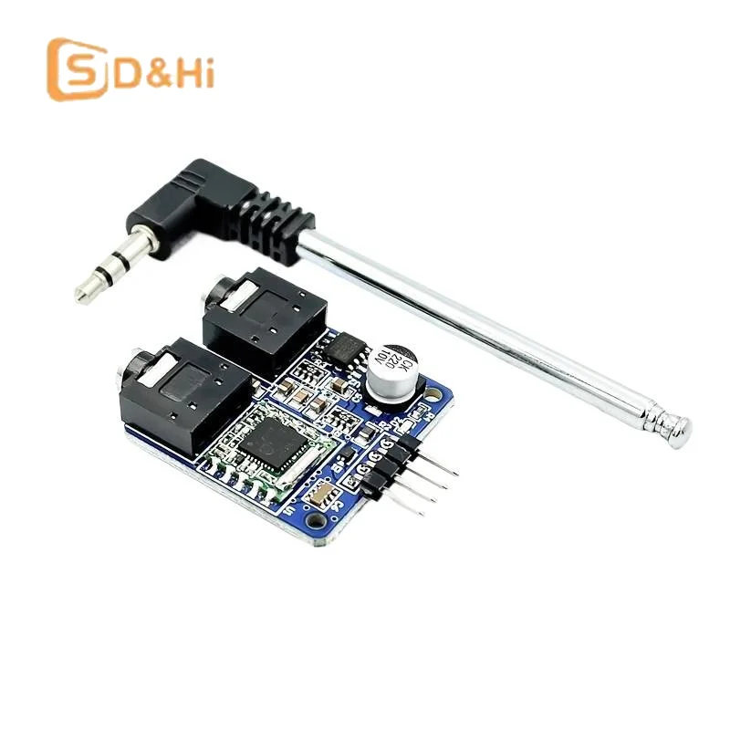 Estação de rádio TEA5767 Módulo de rádio estéreo FM para 76-108MHZ com antena de cabo grátis Módulo de rádio TEA5767