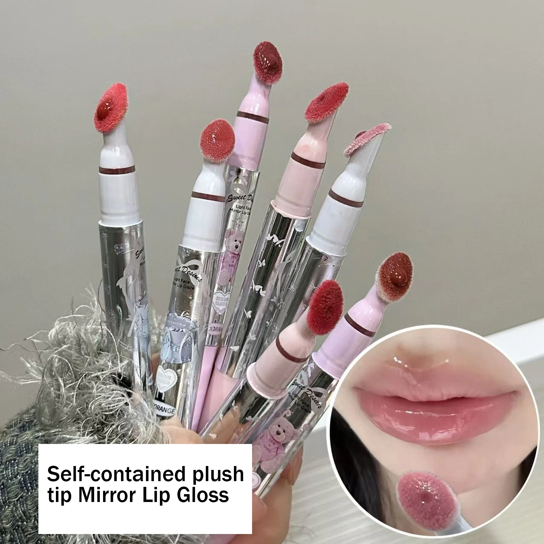 Sweet Light Mirror Lip glaze Long-lasting non-stick cup Low saturation hydrating toot Lips Lip gloss