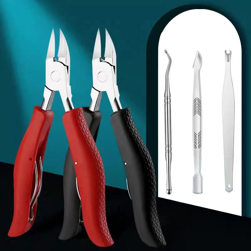 Nagelrillen-Nagelknipser-Set, Zehennagel-Trockenschalen-Trimmer, professionelle Pediküre, Adlerklauen-Zange, Nagelknipser aus Edelstahl