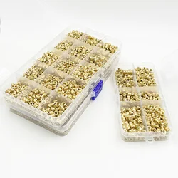M2M3M4 M5M6 Female Thread Knurled Threaded Embedment Hot Melt Insert Brass Nuts Assortment Kit for 3D Printing Injection Molding