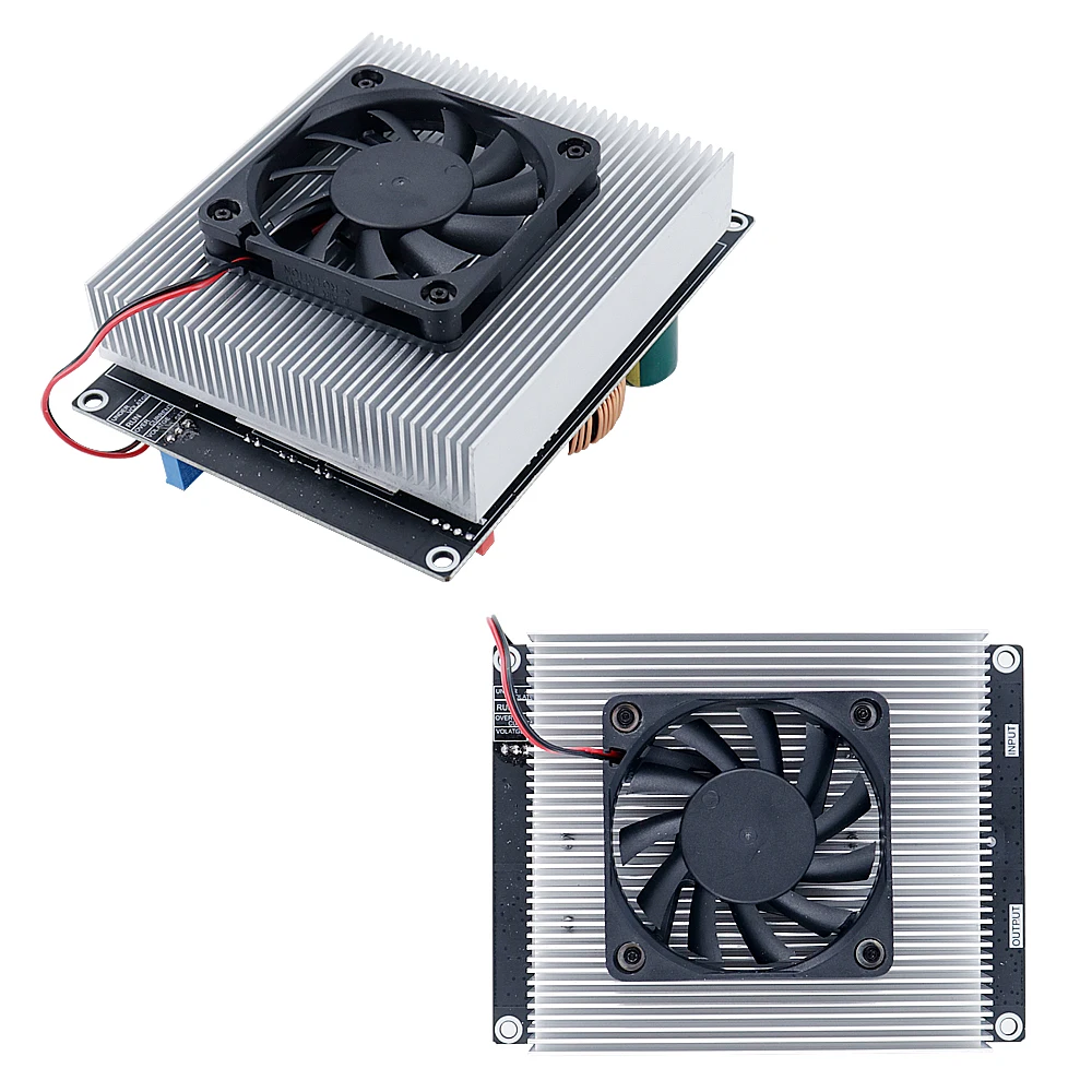 ZK-PW1200 50A Boost Power Supply Module DC 10-30V To 50V, 1200W, Audio Amplifier Converter With Dual Inductors, LCD Display