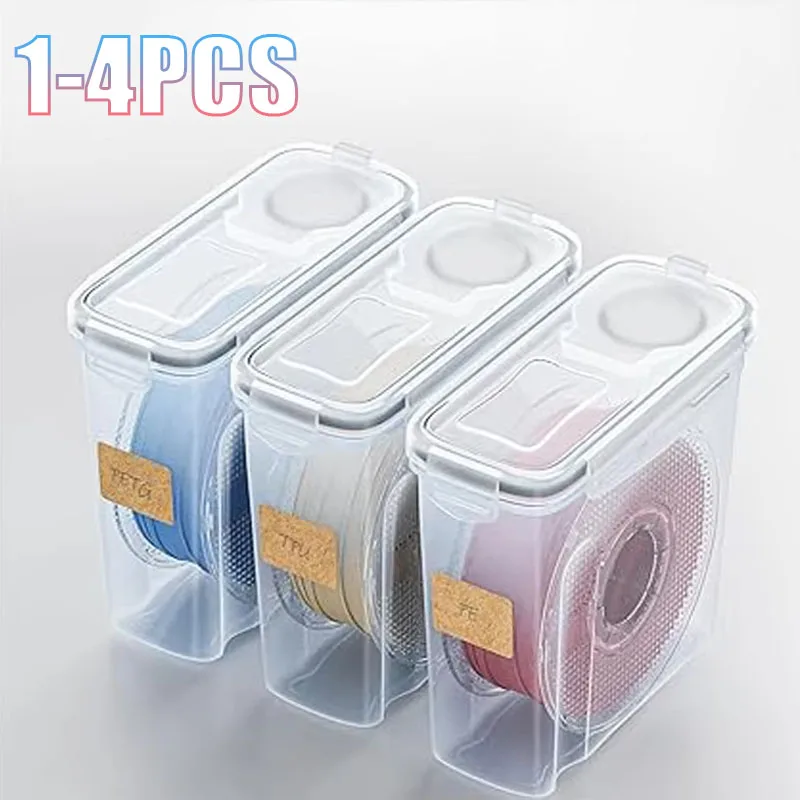 1-4pcs Universal 3D Printer Filament Dry Box Storage Case Dust and Moisture Seal Container for PLA ABS PETG Spool