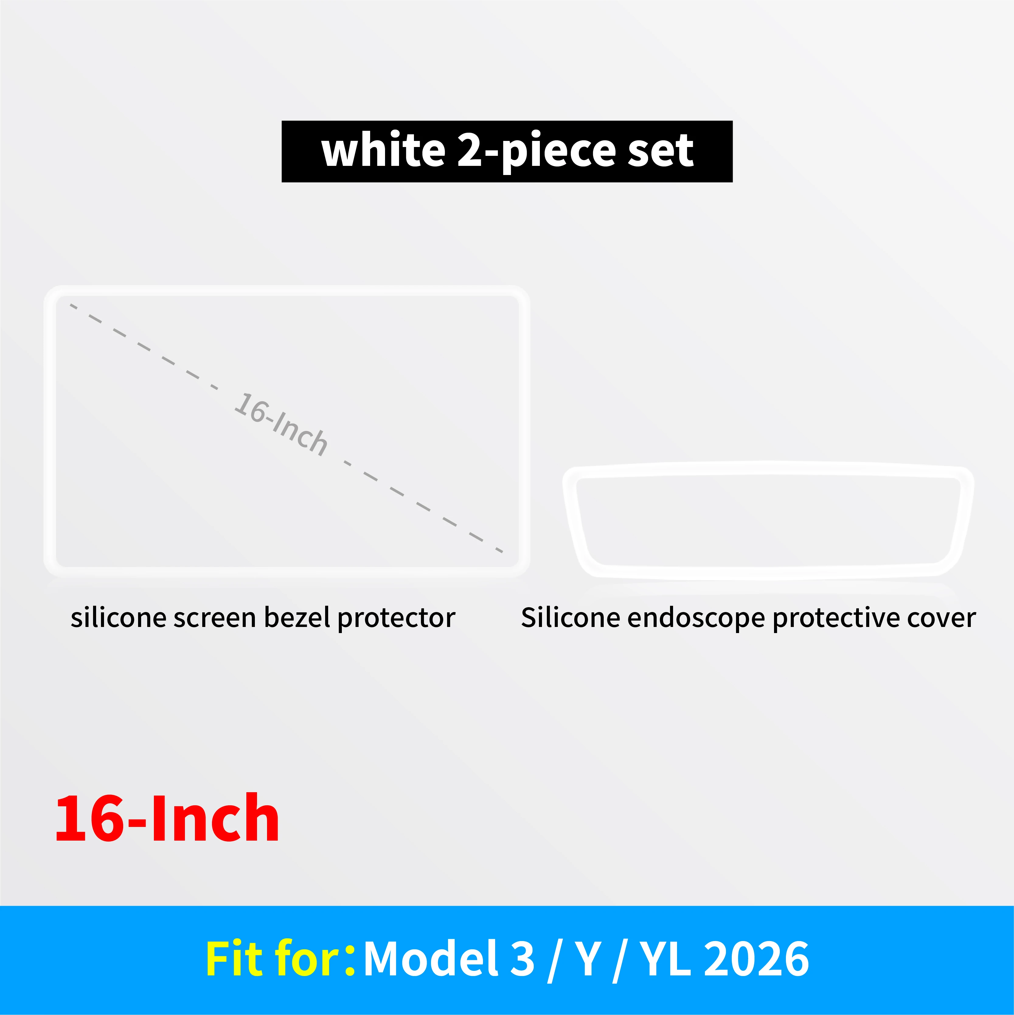Silicone Screen Bezel Protector for Tesla Model 3/Y