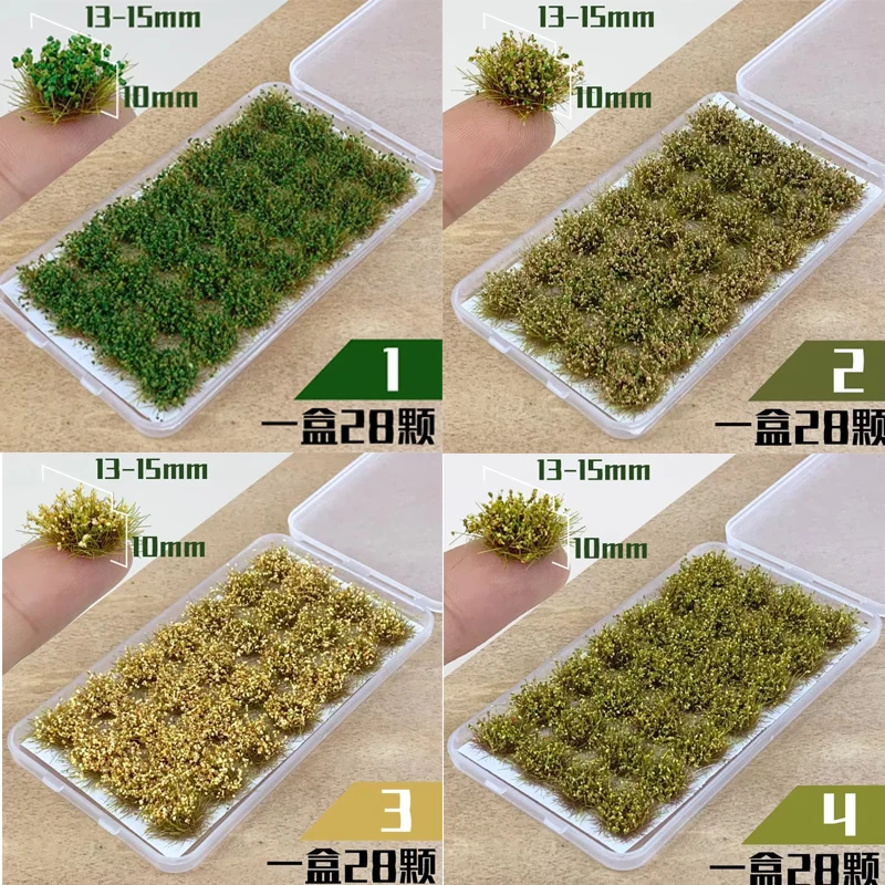 

Height 10mm Miniature Static Grass Tufts Cluster for Military/Wargame Scene HO N Railway Train Layout Diy Model Making Diorama