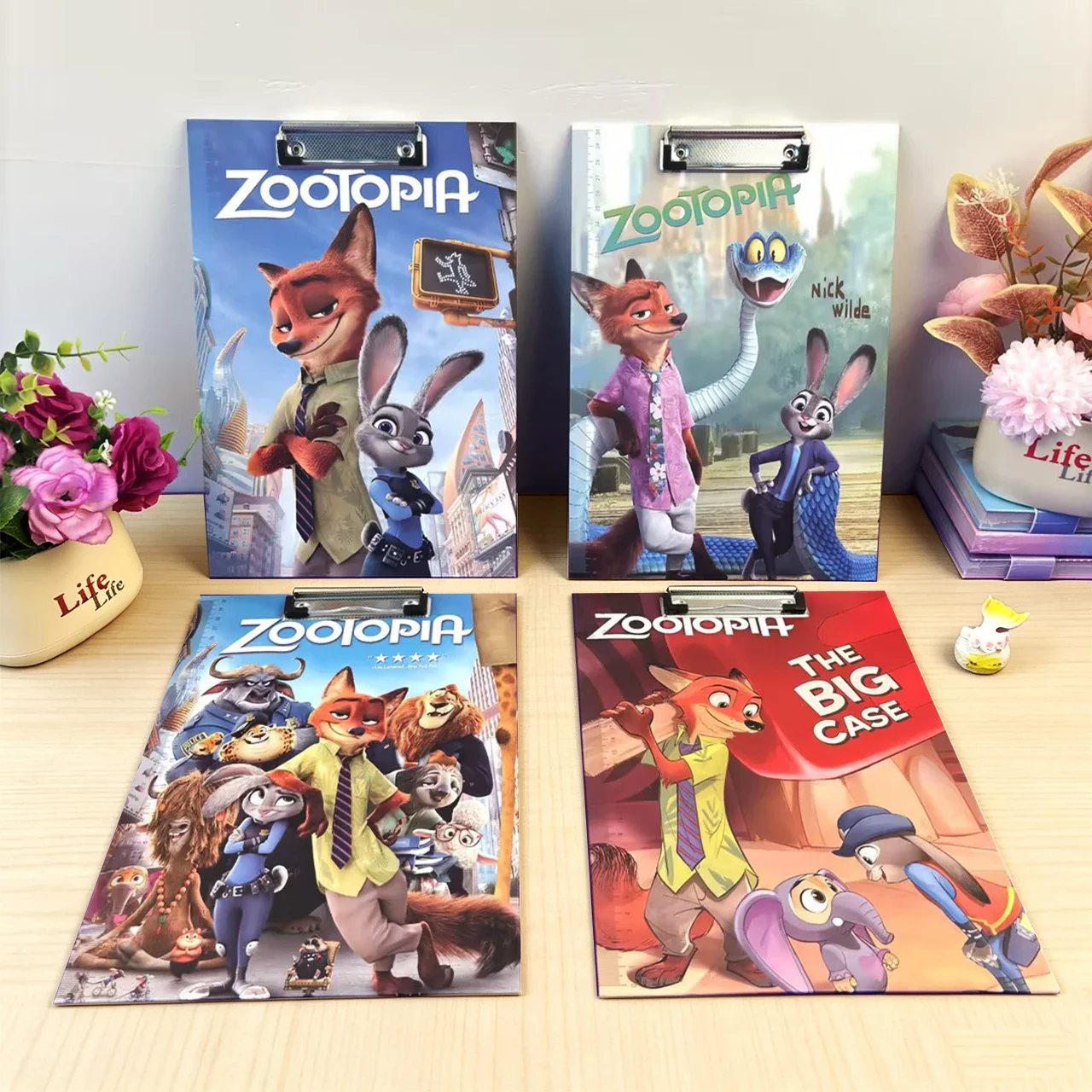 Disney Zootopia A4 Clipboard, High-Appearance Thick Writing Board for Students, Creative Office Document Clipboard