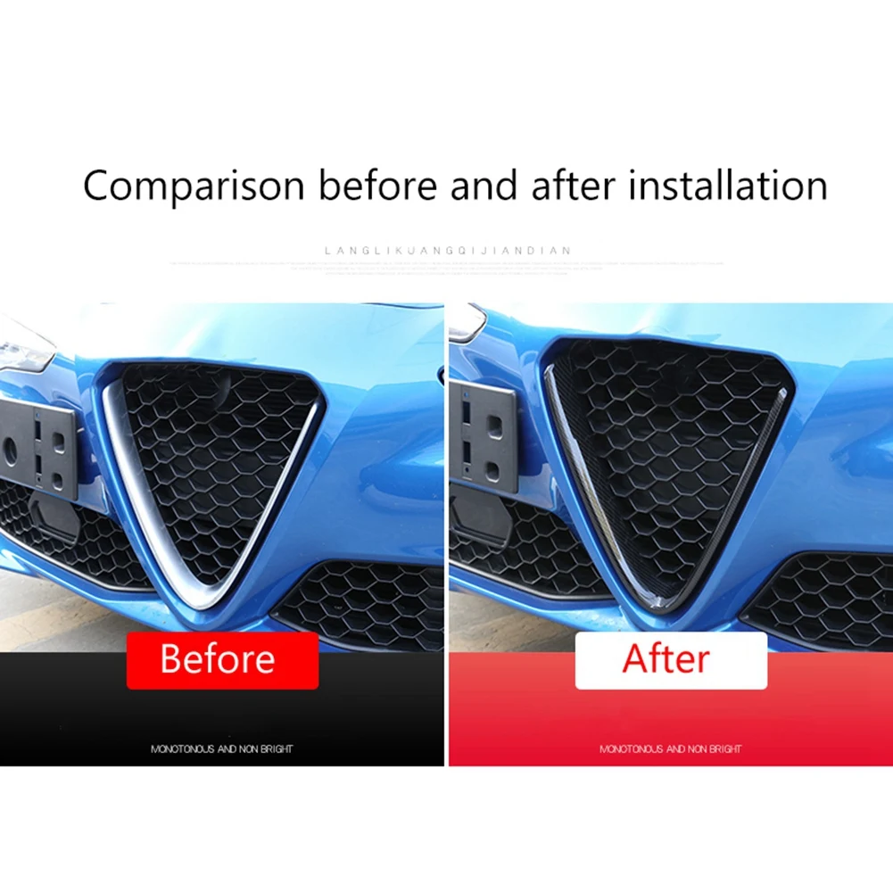 accessoires-de-decoration-pour-pare-chocs-avant-de-voiture-alfa-romeo-giulia-2016-2019-grilles-d'aeration-en-forme-de-v-cadre
