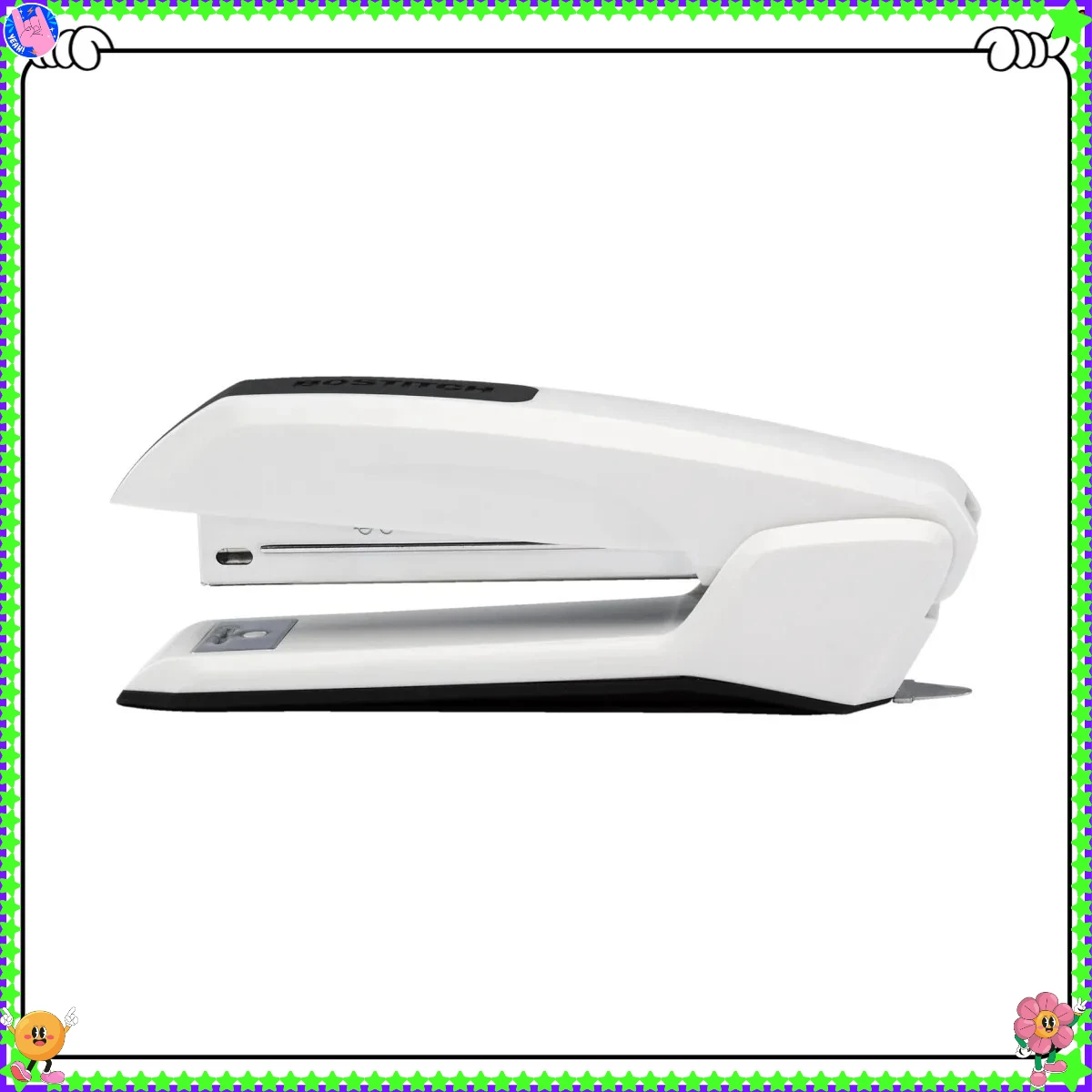 Cucitrice 3 in 1 con rimozione integrata e conservazione punti metallici, contiene 420 punti metallici, contiene 20 fogli, leggera, bianca