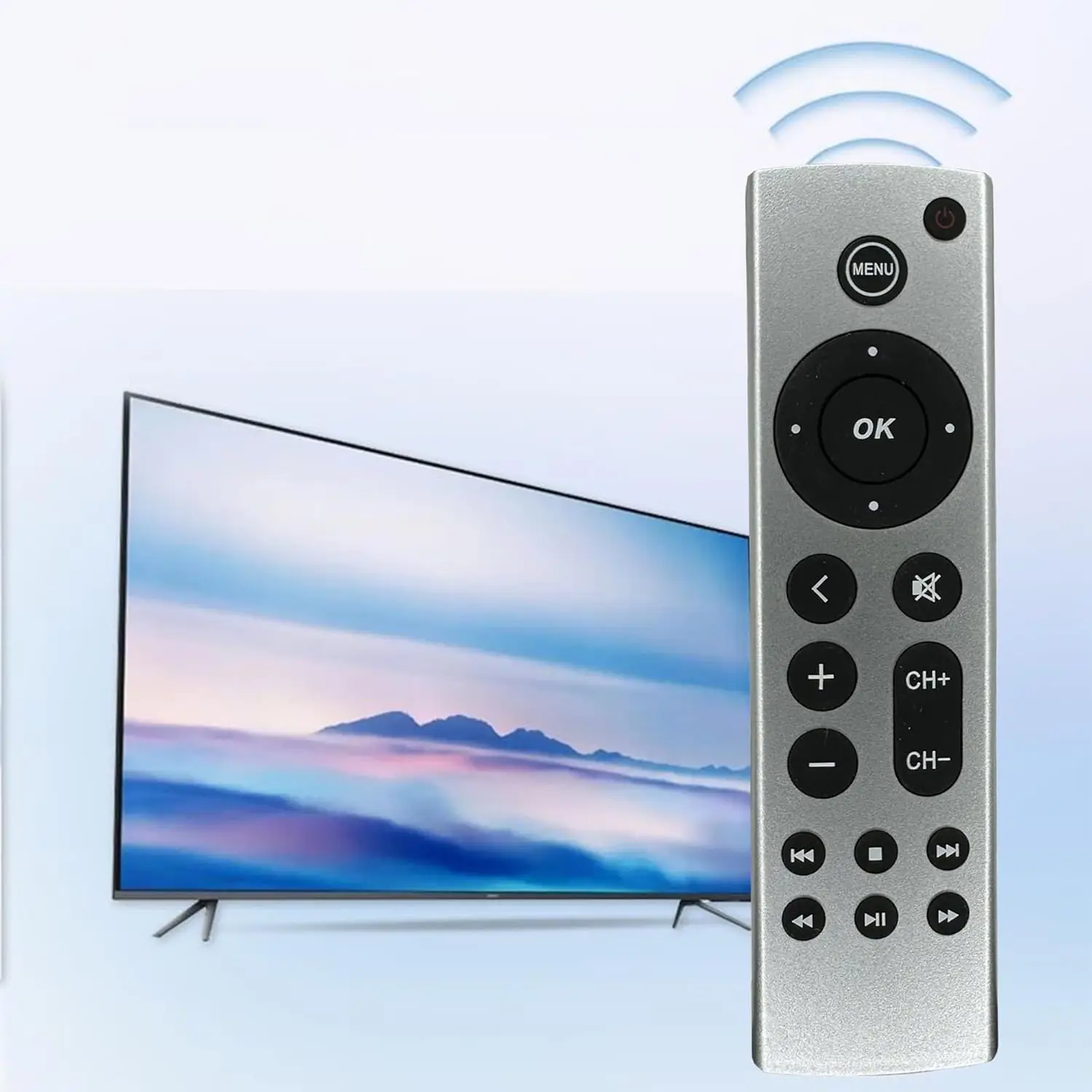 For Apple TV 4K Universal Remote Control - For Gen 1 to 4/HD - Voice Command Functionality Unavailable