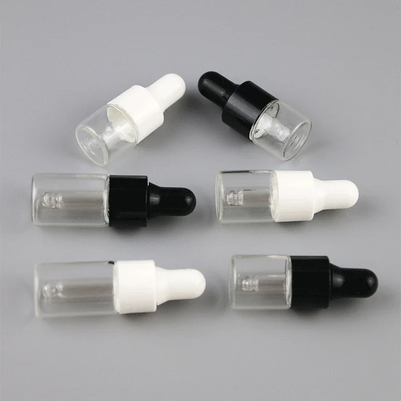 

1ml 2ml 3ml 4ml 5ml Transparent Small Dropper Bottle Essential Oil Essence Stoste Sample Divided Glass Empty Bottle