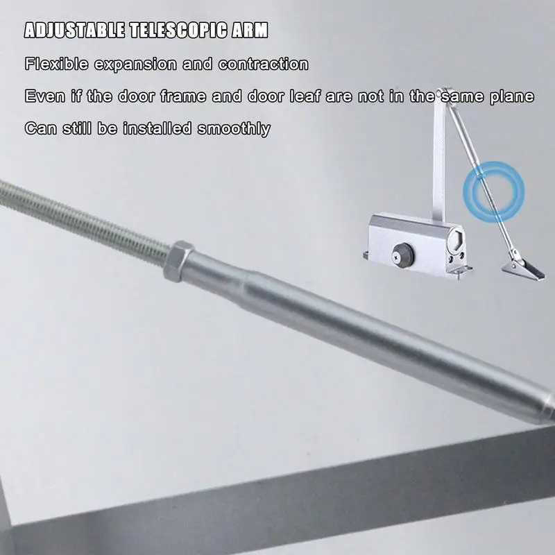 Adjustable Automatic Door Closure Heavy Duty Automatic Hydraulic Door Closer Surface Mounted Auto Door Closer With Adjustable