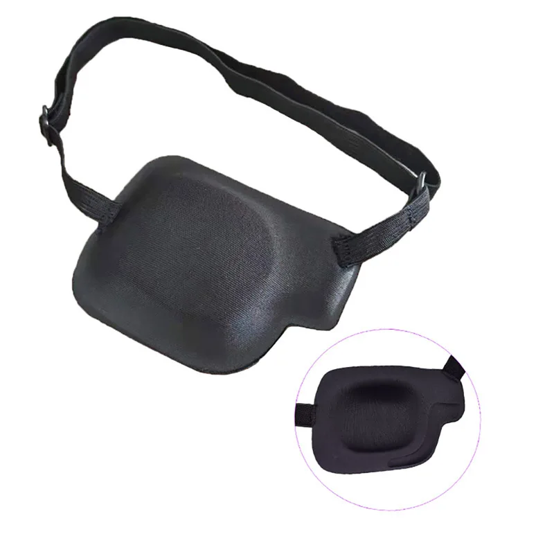 1PCS Black Single Eye Patch Adjustable 3D Foam Groove Breathable Eyeshades For Lazy Eyes Medical Use Concave Eye Patch