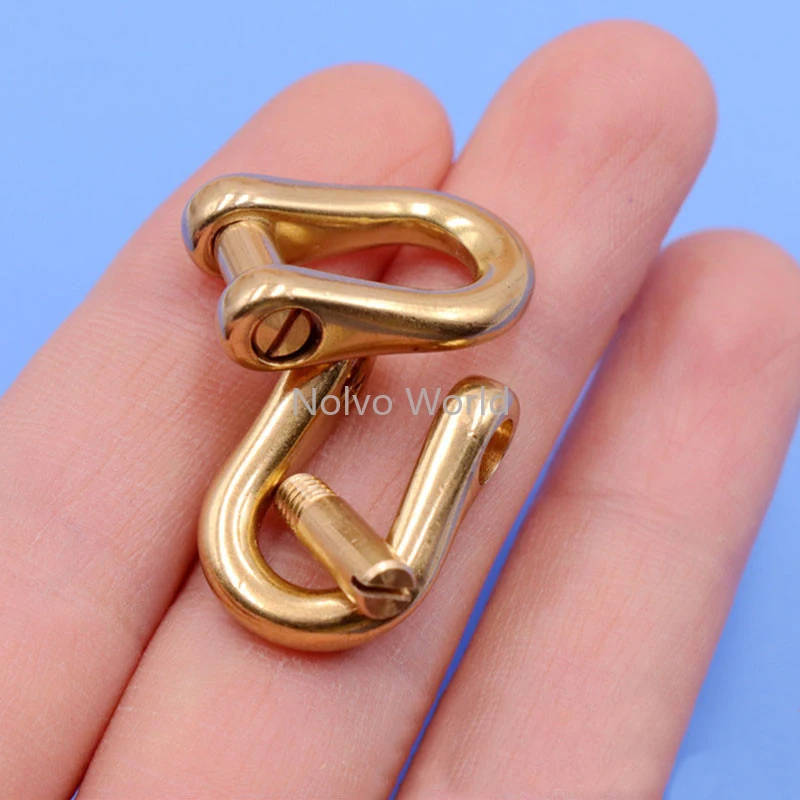 Stainless Steel Solid Brass Europe/Japan Style Metal Shackle Horseshoe Buckle With Screw For Bags Handbag Snap Ring Accessories