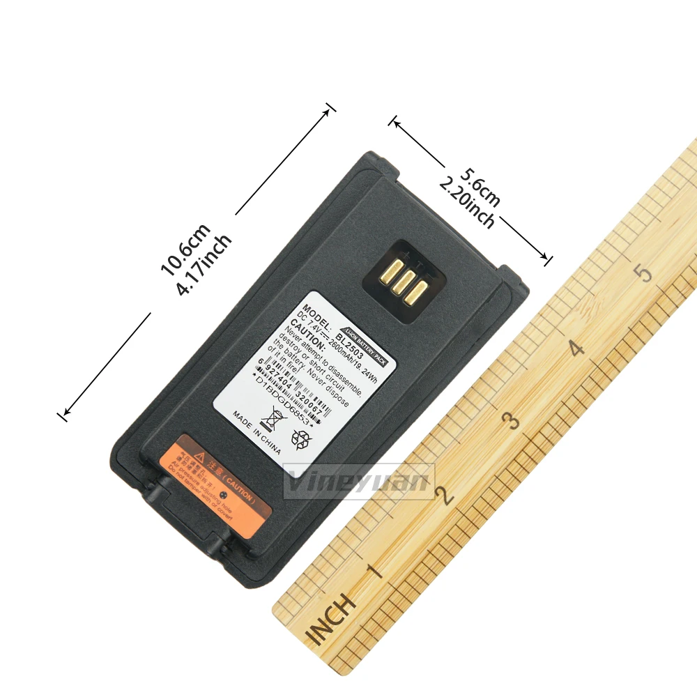 2600mAh BL2503 Replacement Li-ion Battery for HYTERA PD700 PD780 PD780 PD785 PD785G Two Way Radios Battery （BL2006 BL2008 ）