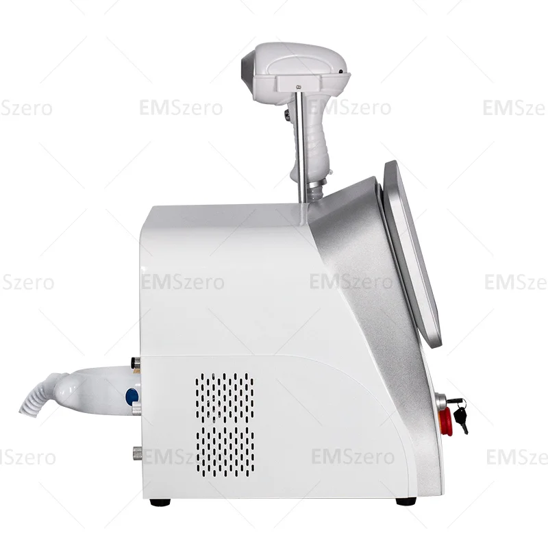 755 1064 808nm Portable Laser Hair Removal Machine 1 Handle Permanently ice Diode Laser Hair Removal Machine White