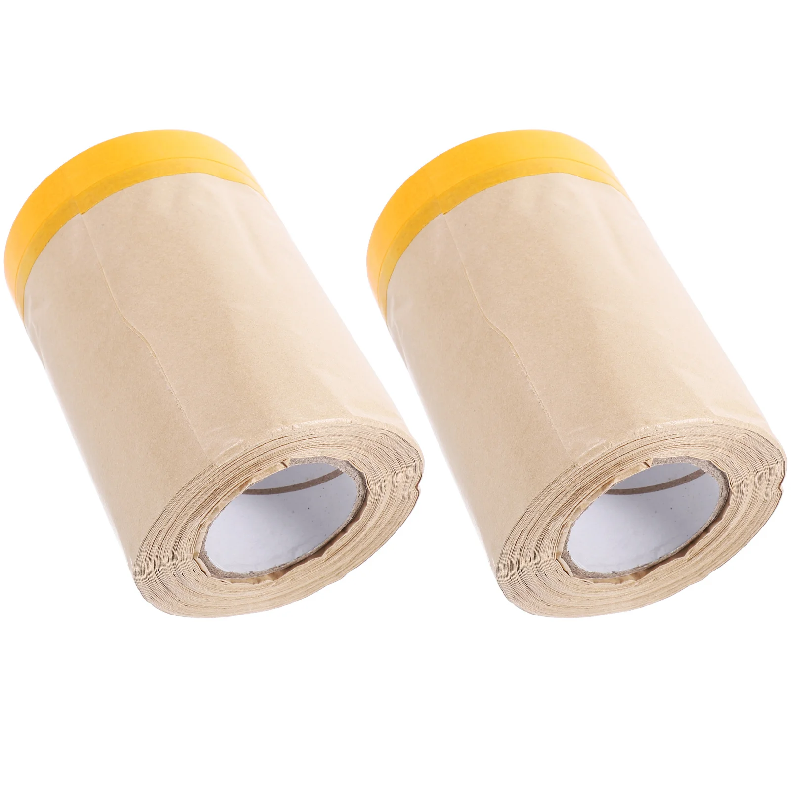2 Rolls Kraft Masking Film Adhesive Covering Paper For Furniture Floor Protection Painting Home Decor Auto Masking Paper Tape