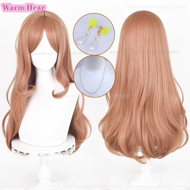 Soyo Nagasaki Synthetic Hair Anime 67cm Long Orange Brown Cosplay Anime Wig Heat Resistant Hair Halloween Party Wigs + A Wig Cap