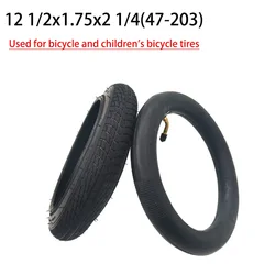 12 Inch 12 1/2 x 1.75 x 2 1/4 (47-203) Inner and Outer Tire for Children's Bike with Small Square Pattern